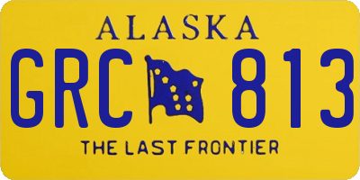 AK license plate GRC813