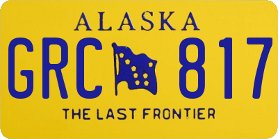 AK license plate GRC817