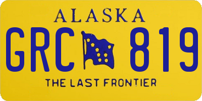AK license plate GRC819