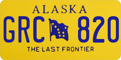 AK license plate GRC820