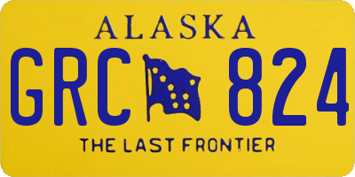 AK license plate GRC824
