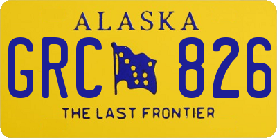 AK license plate GRC826