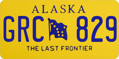 AK license plate GRC829