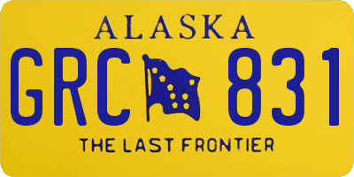 AK license plate GRC831