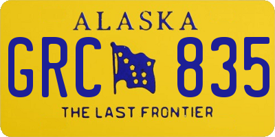 AK license plate GRC835