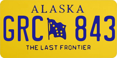 AK license plate GRC843