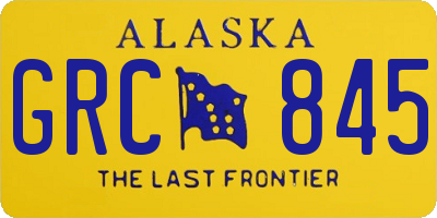 AK license plate GRC845