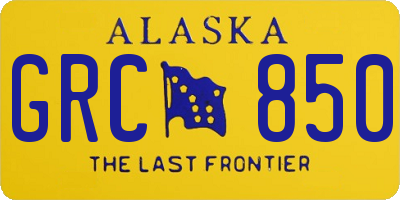 AK license plate GRC850