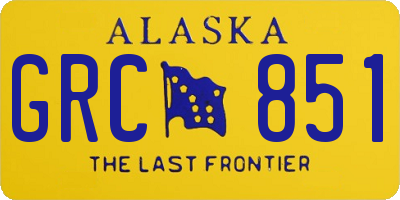 AK license plate GRC851