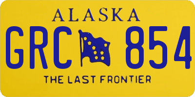 AK license plate GRC854