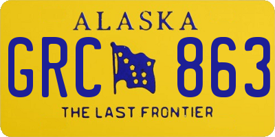 AK license plate GRC863