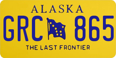 AK license plate GRC865