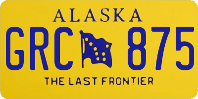 AK license plate GRC875