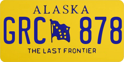 AK license plate GRC878