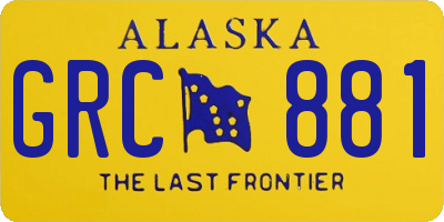 AK license plate GRC881