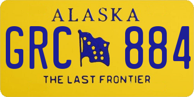 AK license plate GRC884