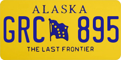 AK license plate GRC895