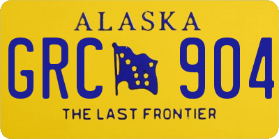 AK license plate GRC904