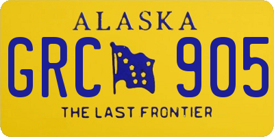 AK license plate GRC905