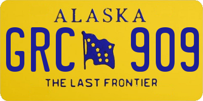 AK license plate GRC909