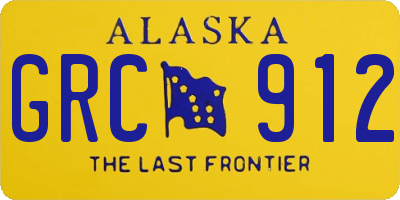 AK license plate GRC912