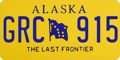 AK license plate GRC915