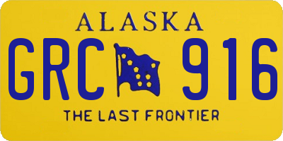 AK license plate GRC916