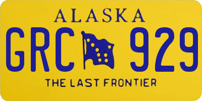 AK license plate GRC929