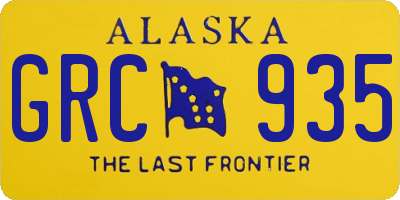 AK license plate GRC935