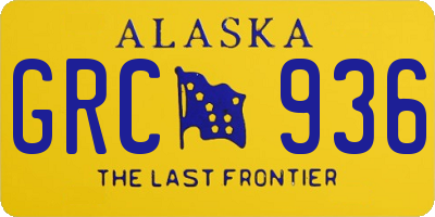 AK license plate GRC936