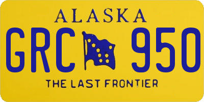 AK license plate GRC950