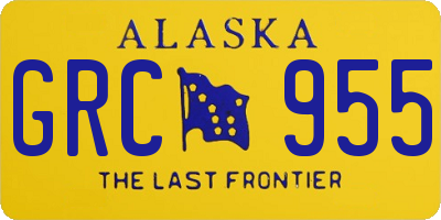 AK license plate GRC955