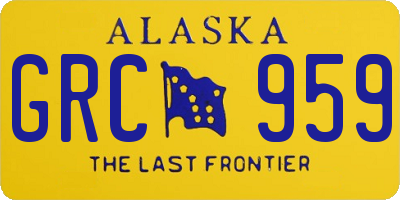 AK license plate GRC959