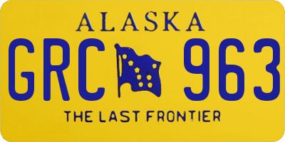 AK license plate GRC963