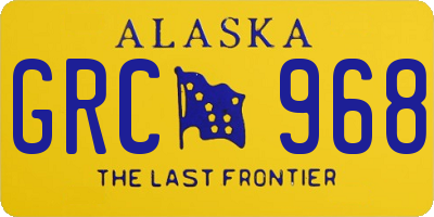 AK license plate GRC968