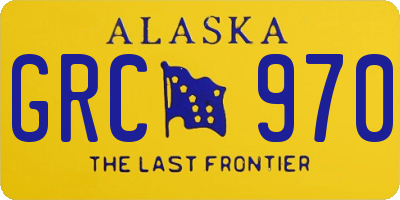 AK license plate GRC970
