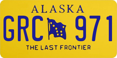 AK license plate GRC971
