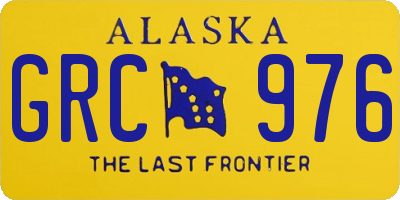 AK license plate GRC976