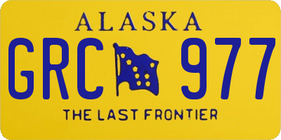 AK license plate GRC977