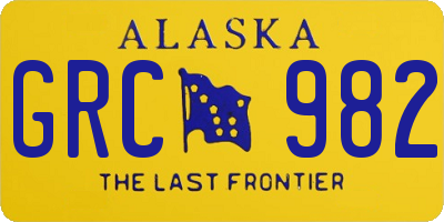 AK license plate GRC982