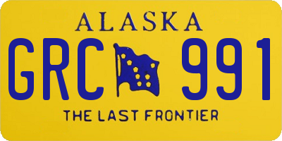 AK license plate GRC991