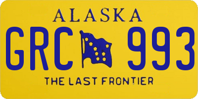 AK license plate GRC993