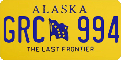 AK license plate GRC994