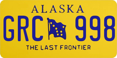 AK license plate GRC998