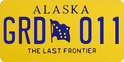 AK license plate GRD011