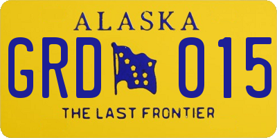 AK license plate GRD015