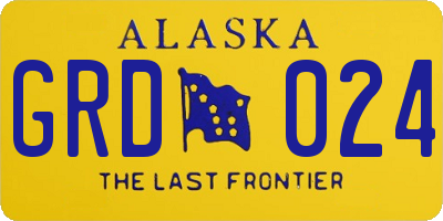 AK license plate GRD024