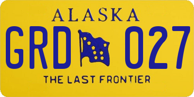 AK license plate GRD027