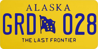AK license plate GRD028