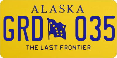 AK license plate GRD035